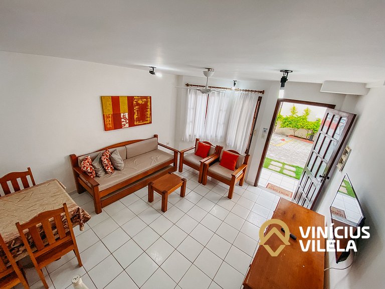 Casa com 2 suítes ambas com ar condicionado e TV, e internet