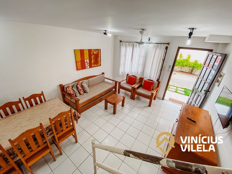 Casa com 2 suítes ambas com ar condicionado e TV, e internet