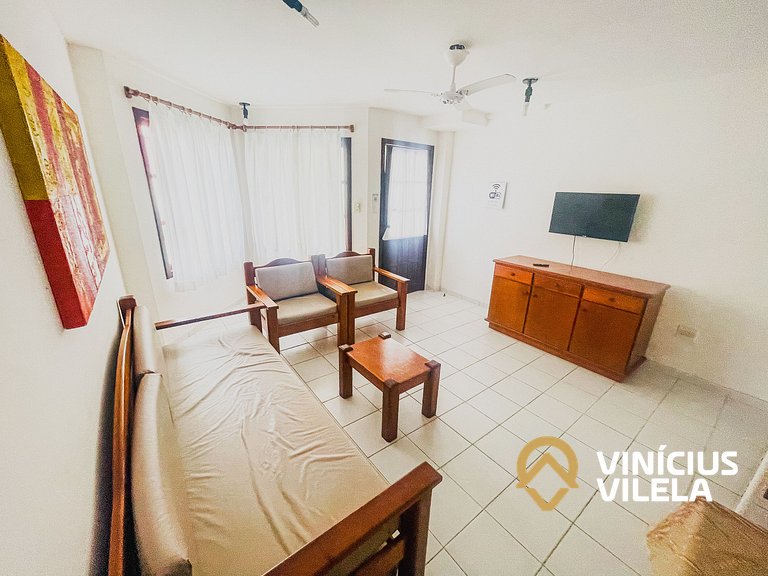 Casa com 2 suítes ambas com ar condicionado e TV, e internet