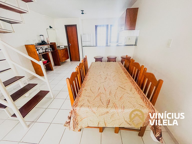 Casa com 2 suítes ambas com ar condicionado e TV, e internet