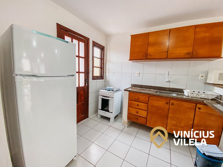 Casa com 2 suítes ambas com ar condicionado e TV, e internet