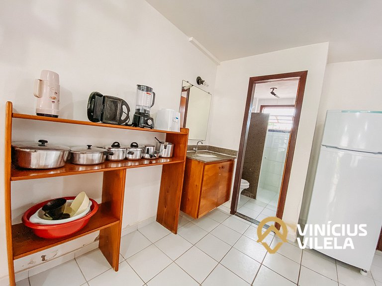 Casa com 2 suítes ambas com ar condicionado e TV, e internet
