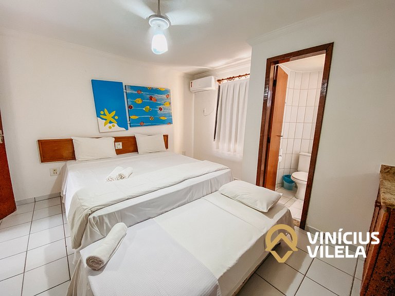 Casa com 3 Suites (todas com ar condicionado), internet priv