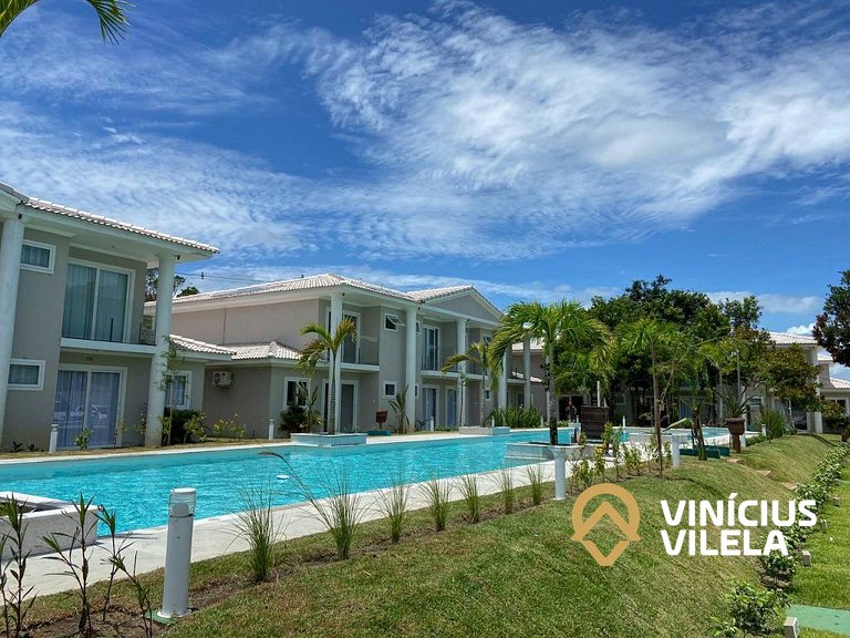 Casa com 3 suítes, sala climatizada, área gourmet privativa,