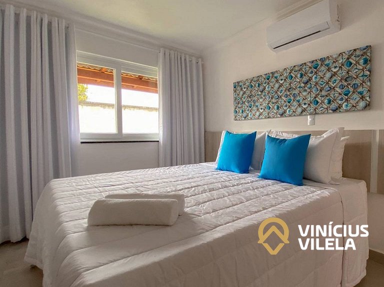 Casa com 3 suítes, sala climatizada, área gourmet privativa,