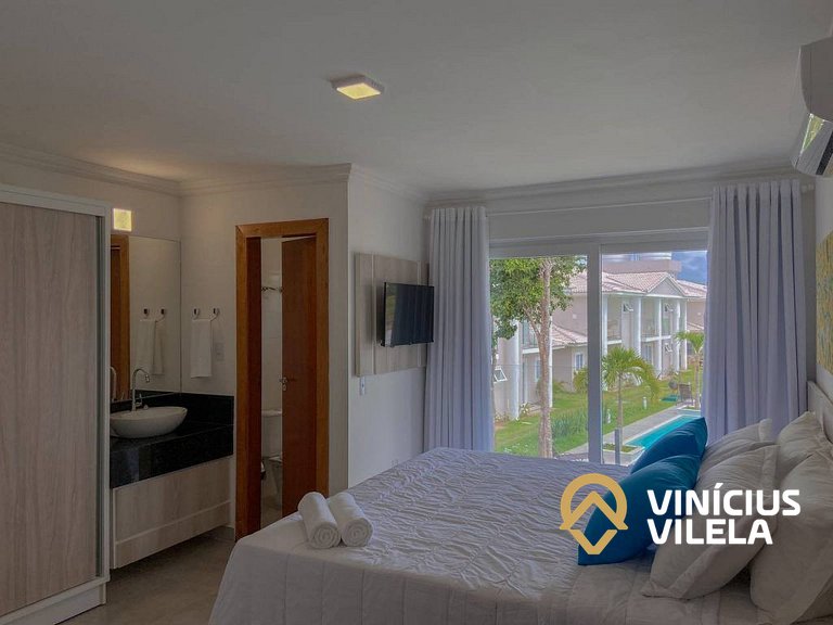 Casa com 3 suítes, sala climatizada, área gourmet privativa,