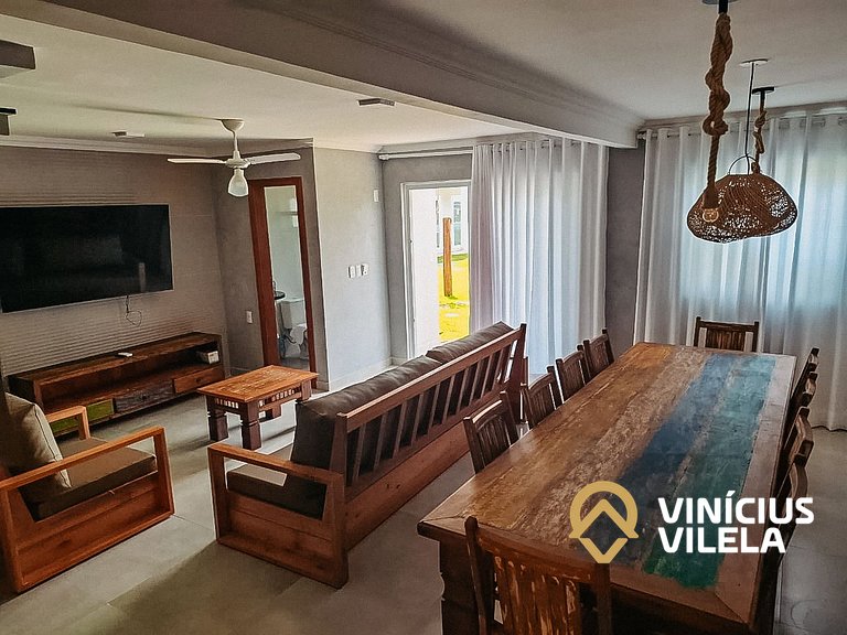 Casa com 3 suítes, sala climatizada, área gourmet privativa,