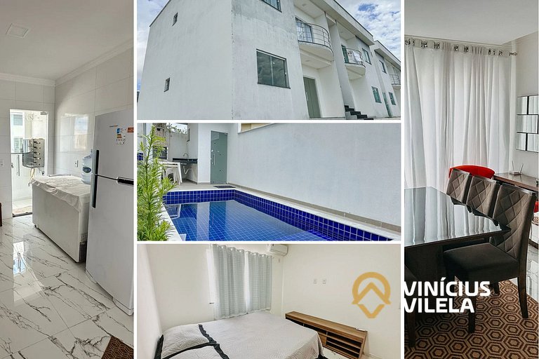 Apê com Vista mar, 2 quartos sendo 1 suíte (ambos com ar con