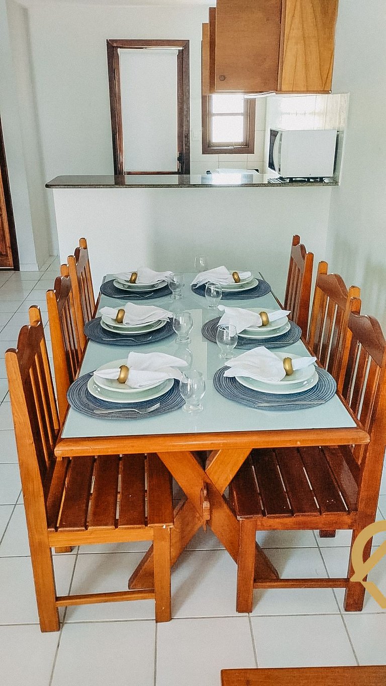 Casa com 2 suítes ambas com ar condicionado e TV, e internet