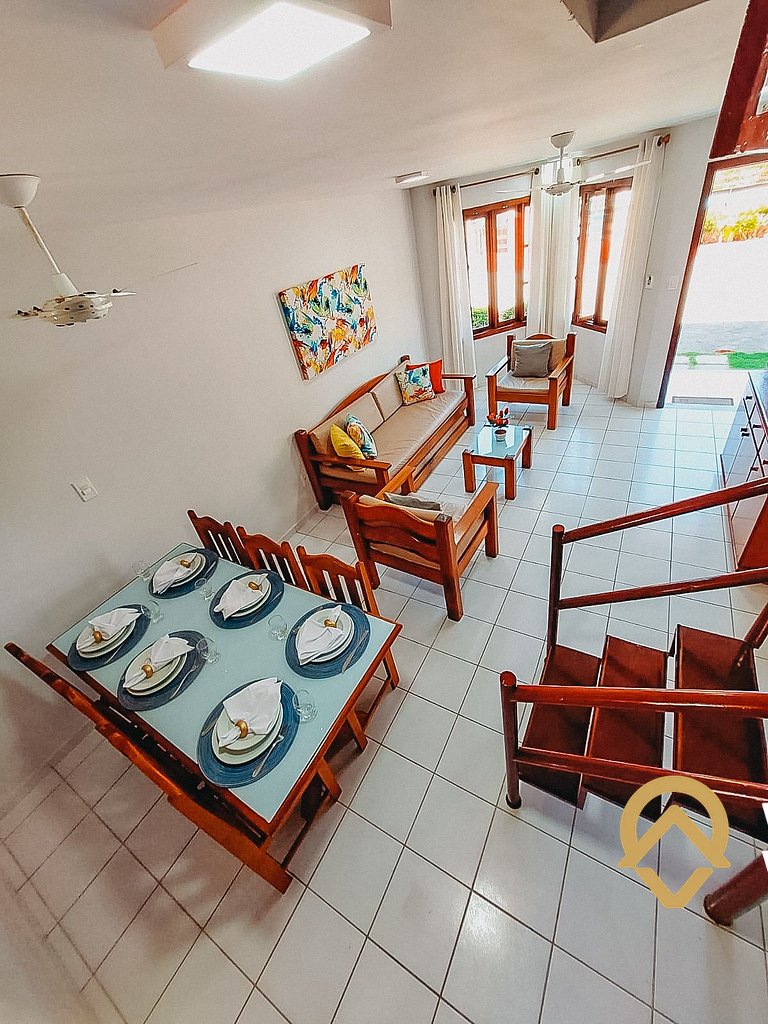 Casa com 2 suítes ambas com ar condicionado e TV, e internet