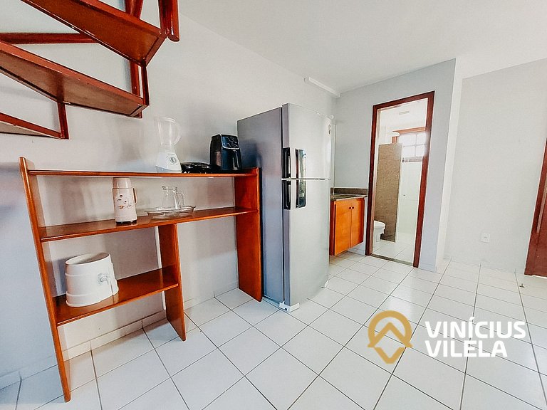 Casa com 2 suítes ambas com ar condicionado e TV, e internet