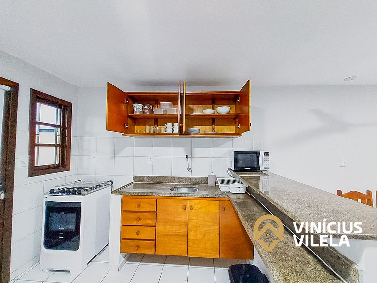 Casa com 2 suítes ambas com ar condicionado e TV, e internet