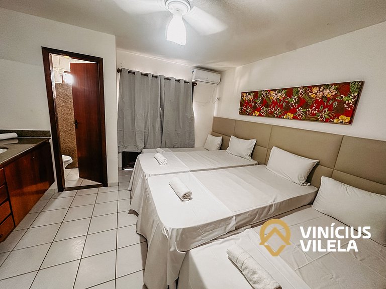 Casa com 3 suítes ambas com ar condicionado e TV, gourmet pr