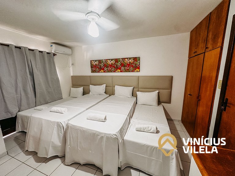 Casa com 3 suítes ambas com ar condicionado e TV, gourmet pr