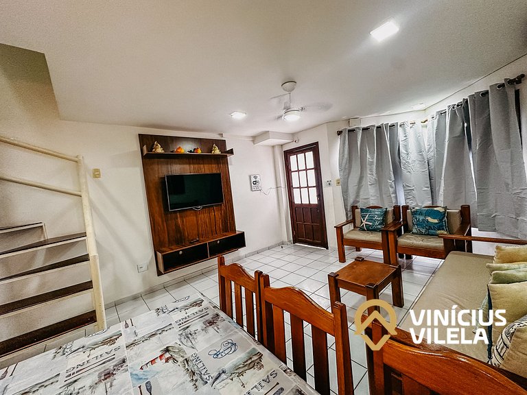 Casa com 3 suítes ambas com ar condicionado e TV, gourmet pr