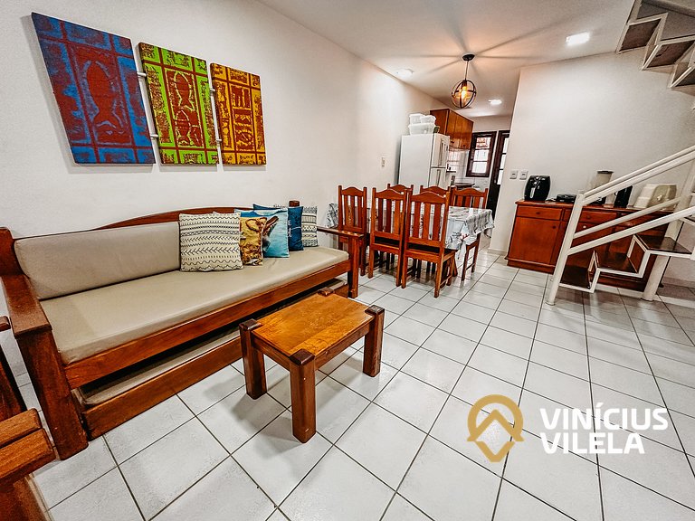 Casa com 3 suítes ambas com ar condicionado e TV, gourmet pr