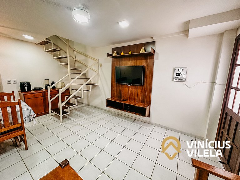 Casa com 3 suítes ambas com ar condicionado e TV, gourmet pr