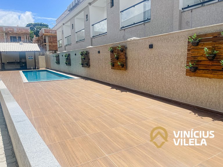 Com 3 suítes, sala climatizada e com cervejeira, acomoda até