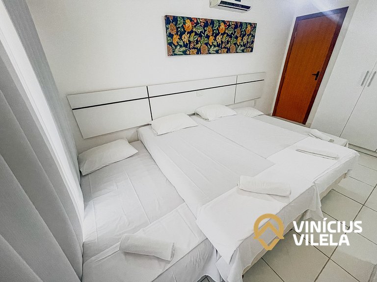 Casa com 3 suítes todas com ar condicionado, churrasqueira p