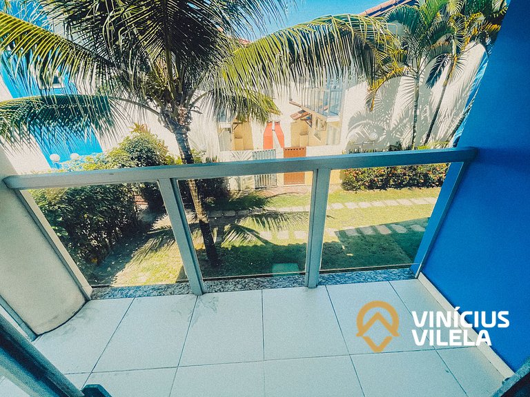 Casa com 3 suítes todas com ar condicionado, churrasqueira p