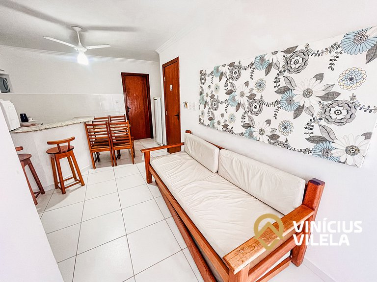 Flat com 1 suíte e sala climatizada, no pavimento superior c