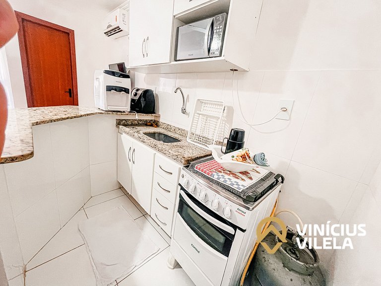 Flat com 1 suíte e sala climatizada, no pavimento superior c