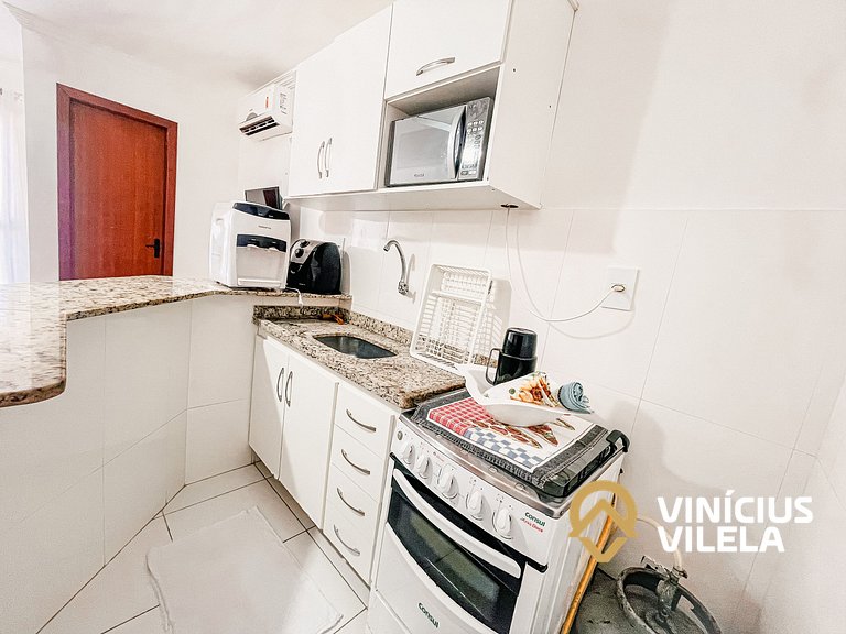 Flat com 1 suíte e sala climatizada, no pavimento superior c