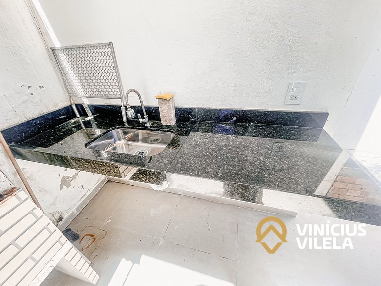 Apê com Vista mar, 2 quartos sendo 1 suíte (ambos com ar con