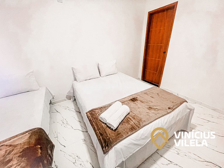 Apê com Vista mar, 2 quartos sendo 1 suíte (ambos com ar con