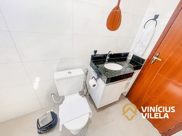 Apartamento com vista para o mar, 2 quartos, sendo 1 suíte,