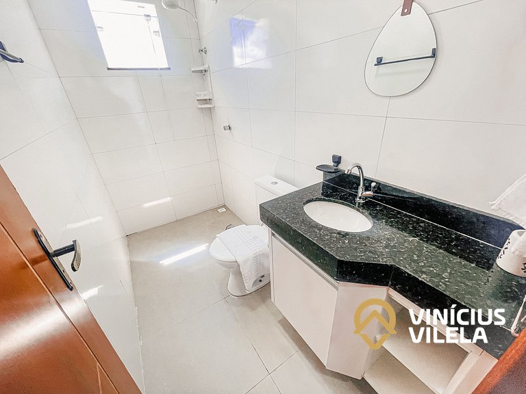 Apartamento com vista para o mar, 2 quartos, sendo 1 suíte,