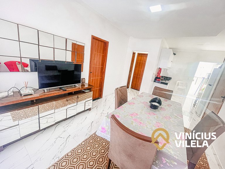 Apê com Vista mar, 2 quartos sendo 1 suíte (ambos com ar con