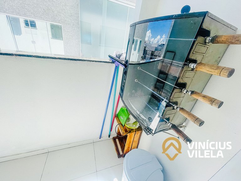 Apê com Vista mar, 2 quartos sendo 1 suíte (ambos com ar con