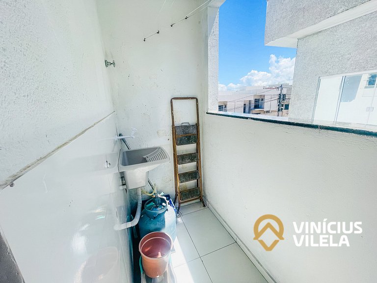 Apartamento com vista para o mar, 2 quartos, sendo 1 suíte,