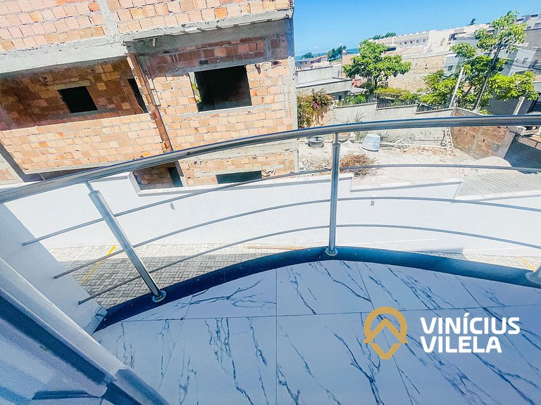 Apartamento com vista para o mar, 2 quartos, sendo 1 suíte,