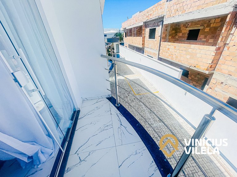 Apê com Vista mar, 2 quartos sendo 1 suíte (ambos com ar con