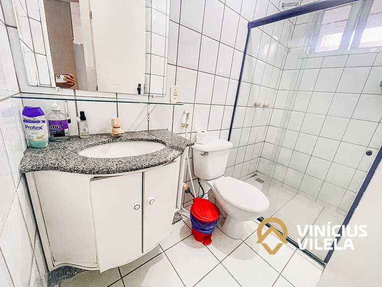 Apê 2Q cond. com piscina prox ao Axé Moi