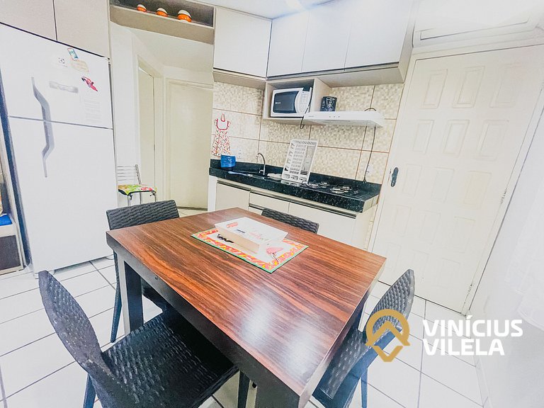 Apê 2Q cond. com piscina prox ao Axé Moi