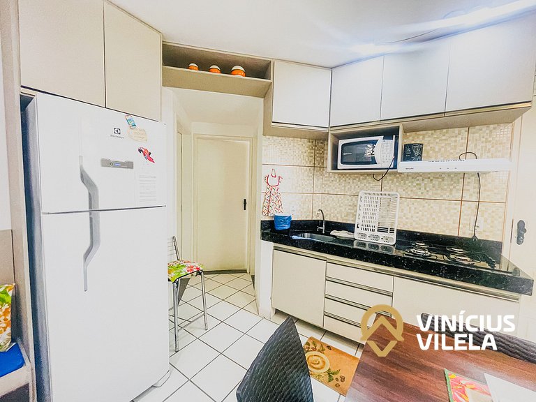 Apê 2Q cond. com piscina prox ao Axé Moi