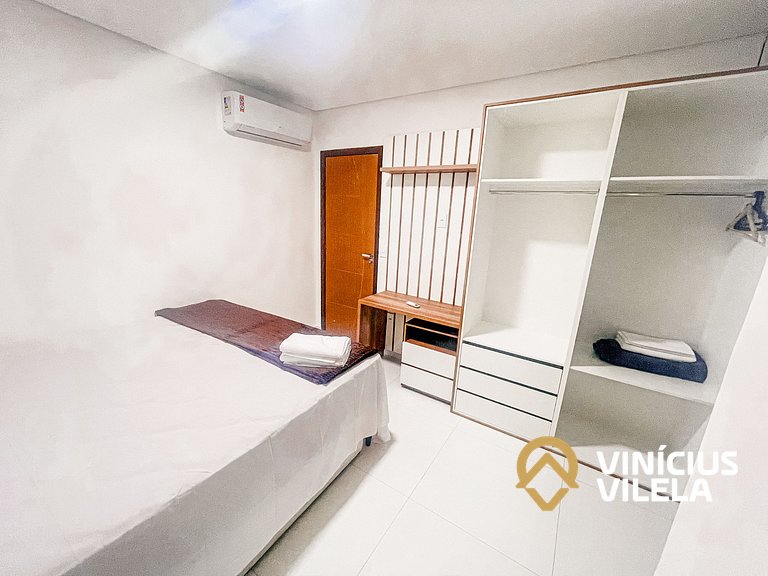 Com 3 suítes, sala climatizada e com cervejeira, acomoda até
