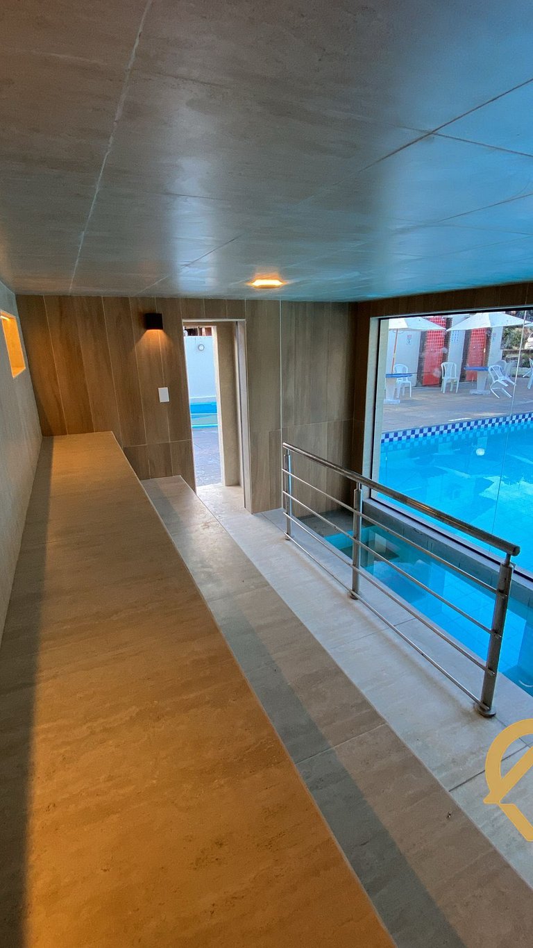 Casas com 2 ou 3 suítes (todas com ar split), com internet p