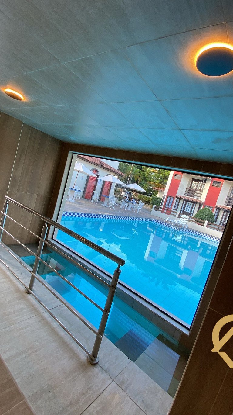 Casas com 2 ou 3 suítes (todas com ar split), com internet p