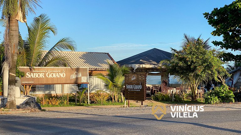 Aptos em condominio frente mar na praia de Taperapuã, atrave
