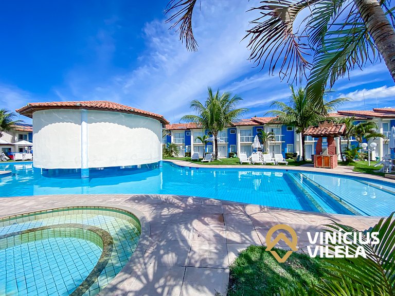 Flat 1 suíte, sala climatizada praia de Taperapuã