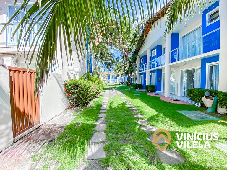 Flat 1 suíte, sala climatizada praia de Taperapuã