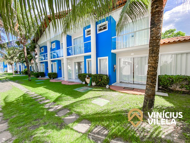 Flat 1 suíte, sala climatizada praia de Taperapuã