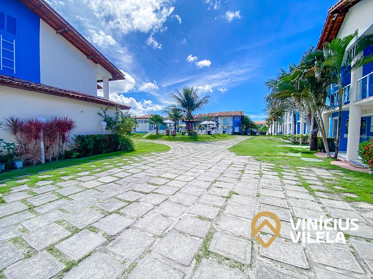 Flat 1 suíte, sala climatizada praia de Taperapuã