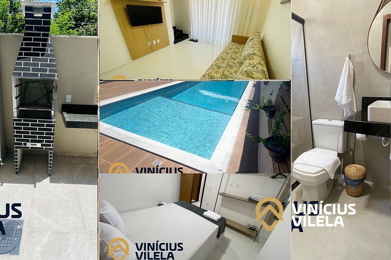 Casa 3 suítes, proximo a praia de Taperapuã.