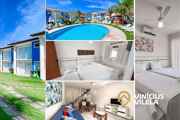 Casa com 2 suítes todas com ar condicionado, sala climatizad