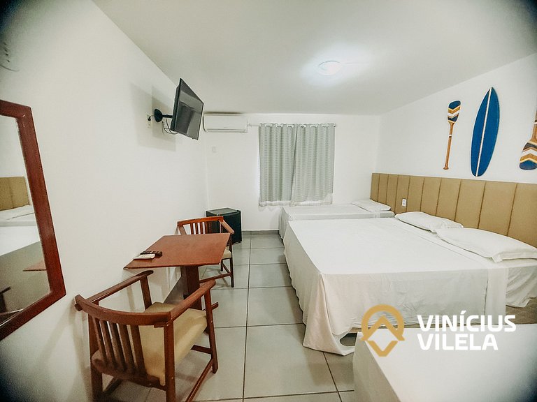 Hotel a 200m da Praia de Taperapuã